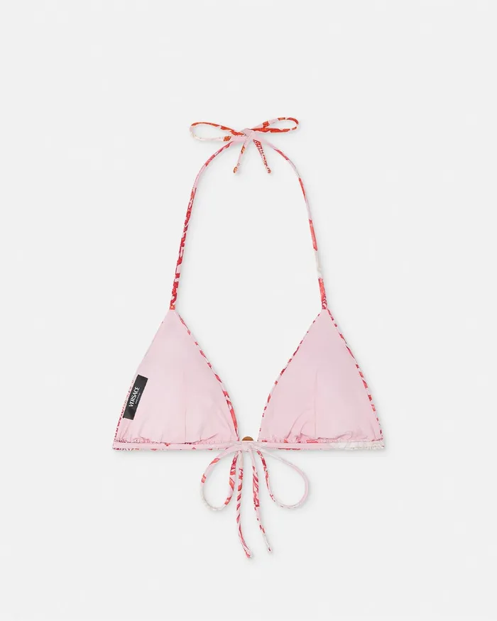 Versace Swimwear Women Barocco Sea Bikini Top Pinkprint