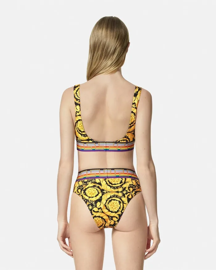 Versace Swimwear Women Pride Barocco Bikini Bottoms Blackprint