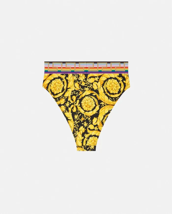 Versace Swimwear Women Pride Barocco Bikini Bottoms Blackprint