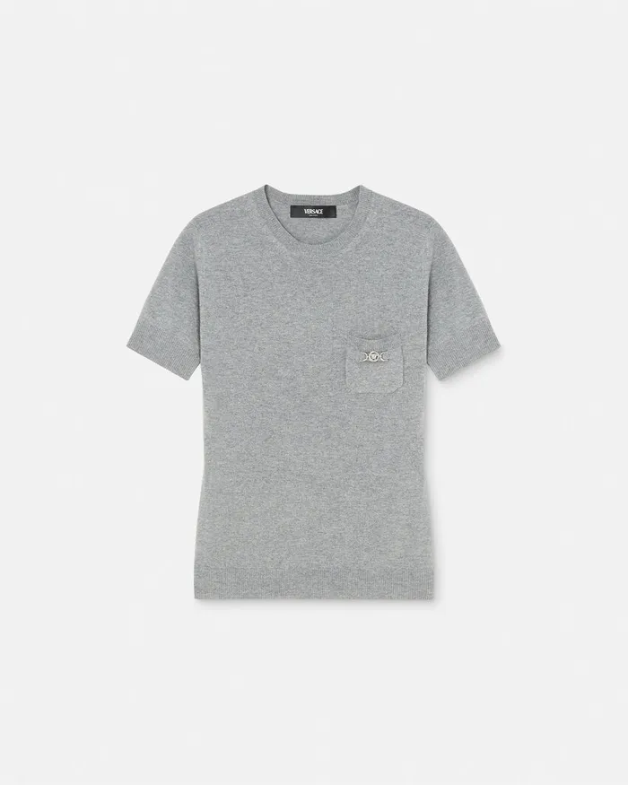 Versace TShirts and Sweatshirts Women CashmereBlend Knit Top Gray