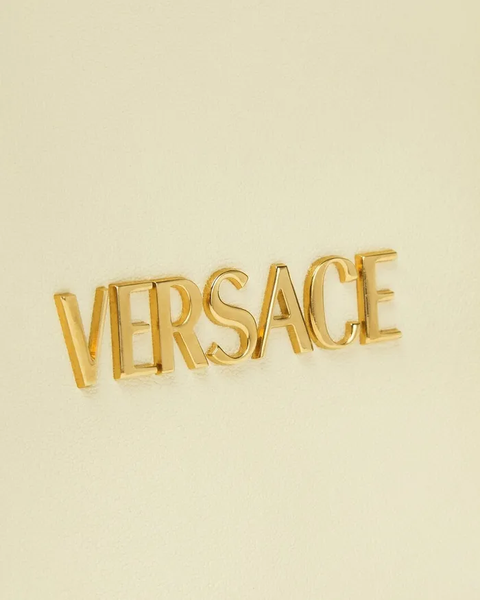 Versace Top Handle Women Tag Bowling Shoulder Bag Yellow