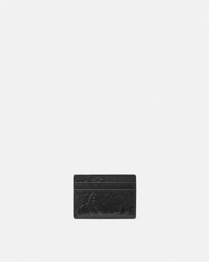 Versace Wallets Men Medusa Biggie Barocco Cardholder Black
