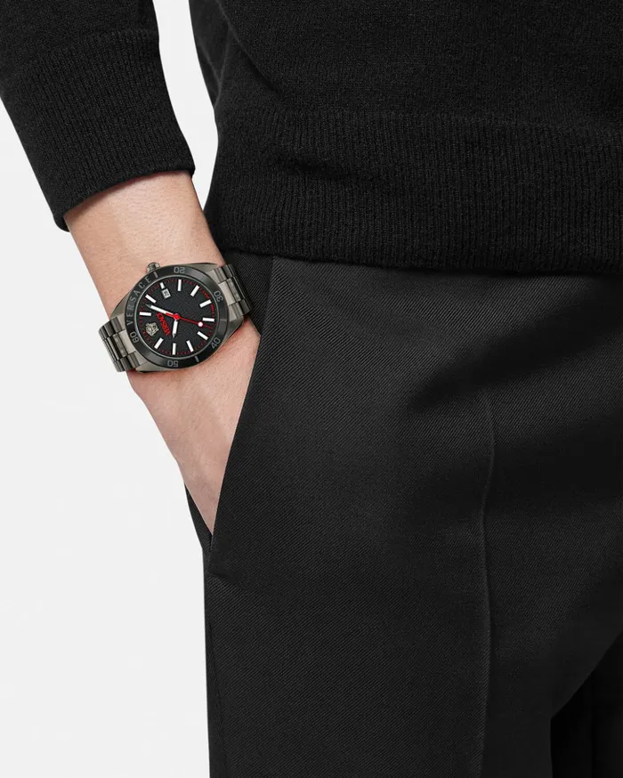 Versace Watches Men VDome Watch Black