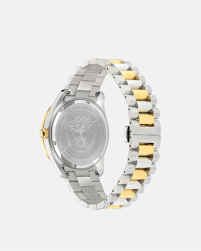 Versace Watches Men VDome Watch Goldsilver