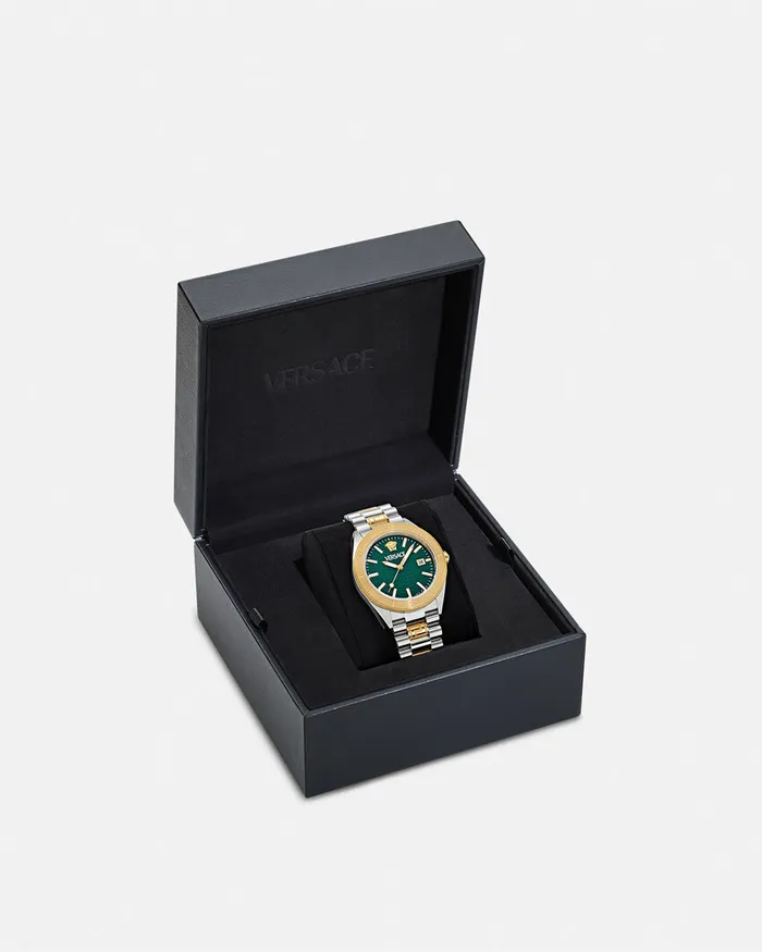 Versace Watches Men VDome Watch Goldsilver
