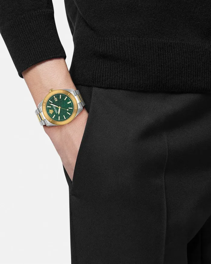 Versace Watches Men VDome Watch Goldsilver
