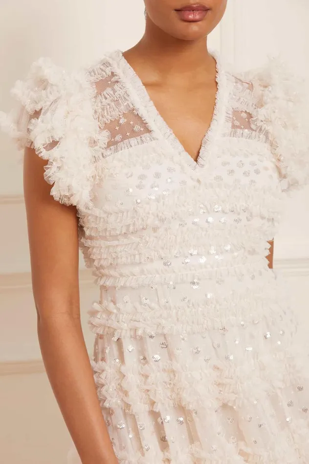 Vivian VNeck Gown Champagne Women Needle and Thread Dresses