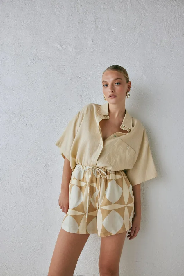 VRG GRL Annika Linen Shorts Scope Women Sets