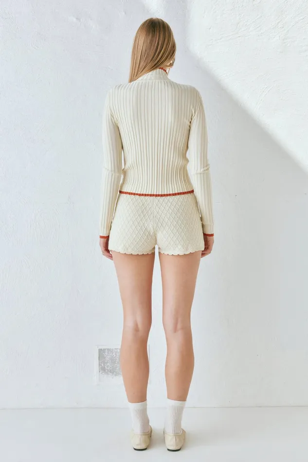 VRG GRL Devin Knit Skivvy Cream Women Long Sleeve VRG GRL Devin Knit Skivvy Cream Women Long Sleeve
