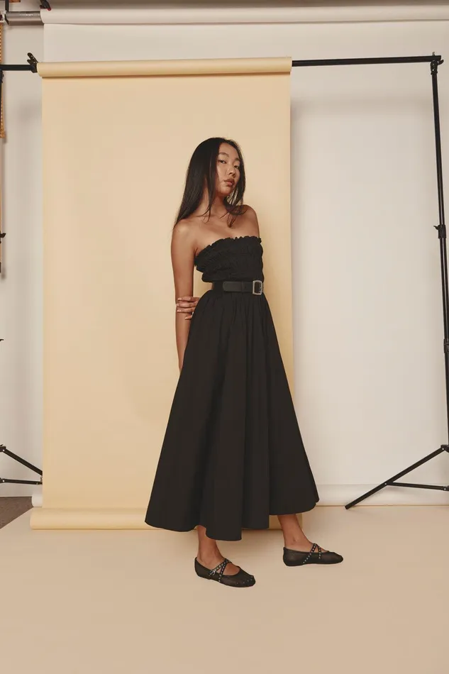 VRG GRL Eliana Midi Dress Black Women MidiMaxi Dresses