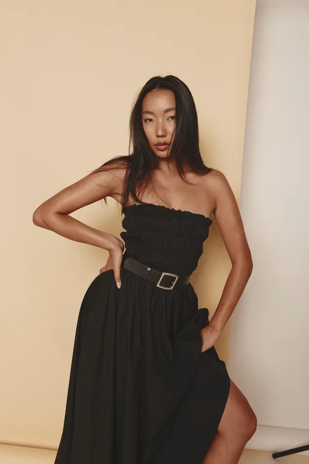 VRG GRL Eliana Midi Dress Black Women MidiMaxi Dresses