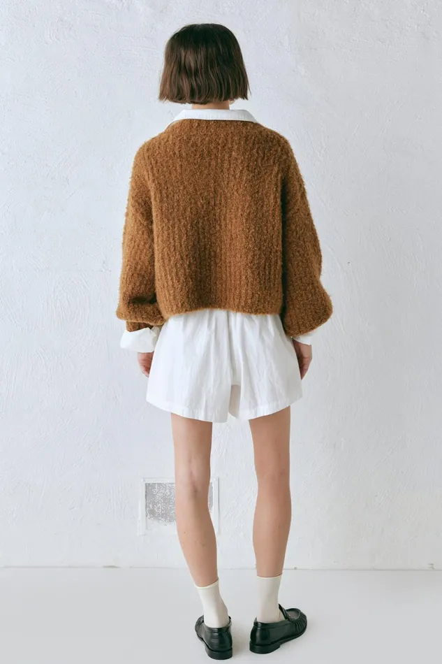 VRG GRL Elsie Knit Cardigan Copper Women JumpersSweaters VRG GRL Elsie Knit Cardigan Copper Women JumpersSweaters