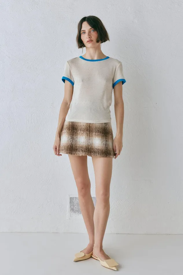 VRG GRL Lane Tee Oatmeal Women Short Sleeve VRG GRL Lane Tee Oatmeal Women Short Sleeve