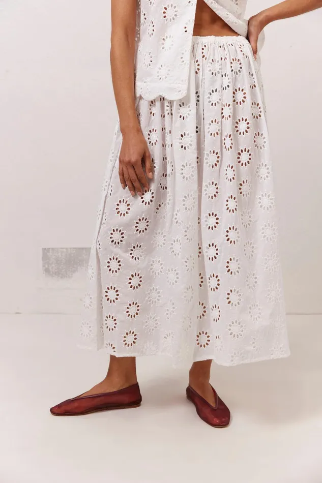 VRG GRL Maisie Midi Skirt Anglaise Women Skirts VRG GRL Maisie Midi Skirt Anglaise Women Skirts