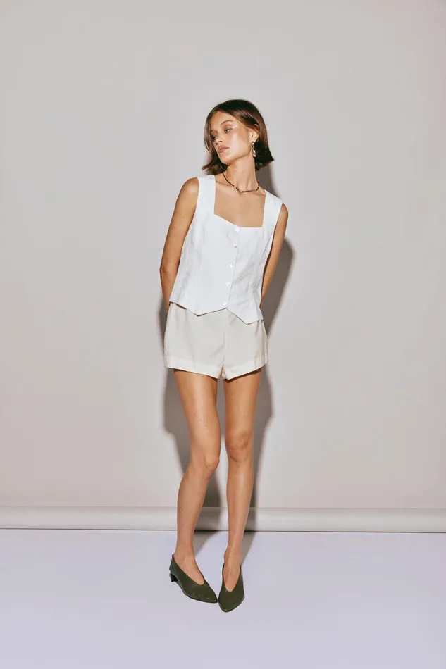 VRG GRL Mimi Top White Women Sleeveless VRG GRL Mimi Top White Women Sleeveless
