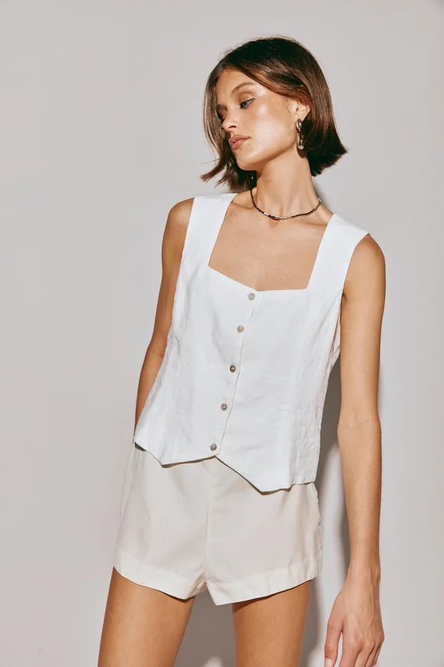 VRG GRL Mimi Top White Women Sleeveless VRG GRL Mimi Top White Women Sleeveless