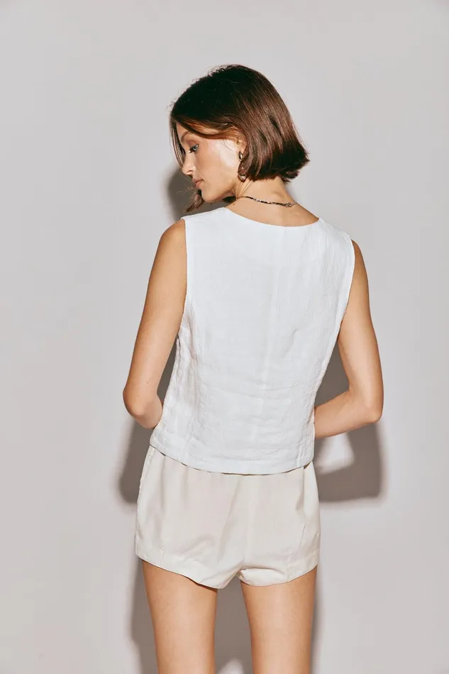 VRG GRL Mimi Top White Women Sleeveless VRG GRL Mimi Top White Women Sleeveless