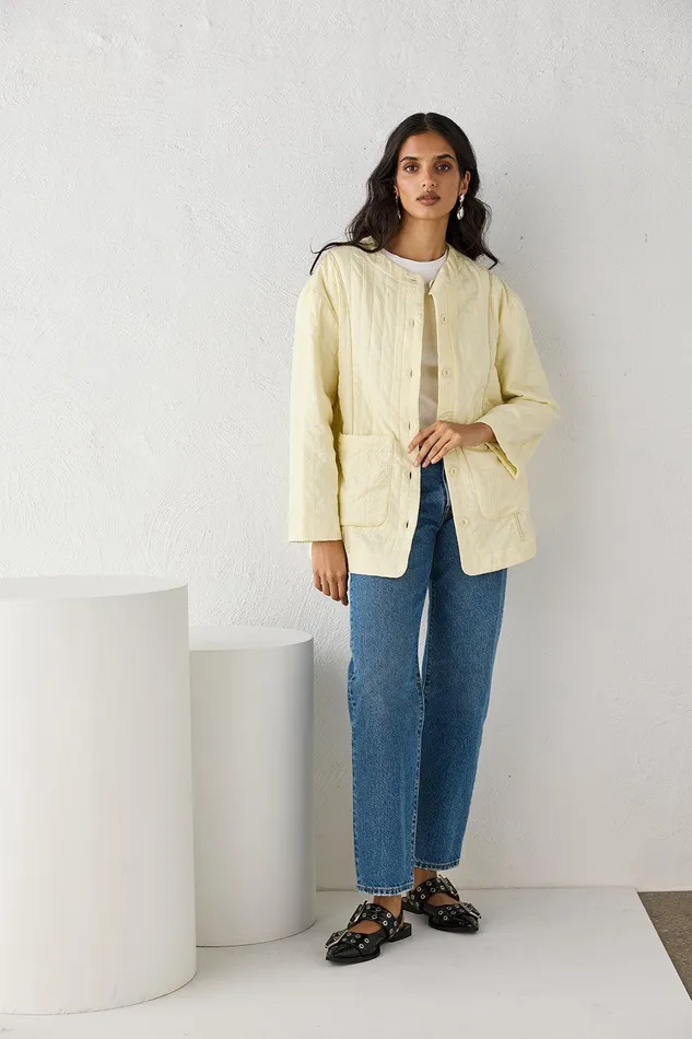 VRG GRL Mona Jacket Butter Women JacketsCoats VRG GRL Mona Jacket Butter Women JacketsCoats