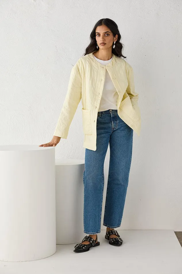 VRG GRL Mona Jacket Butter Women JacketsCoats VRG GRL Mona Jacket Butter Women JacketsCoats