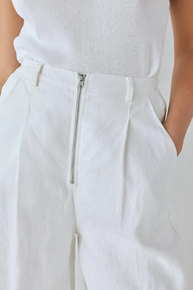 VRG GRL Nahna Linen Pants White Women Pants VRG GRL Nahna Linen Pants White Women Pants