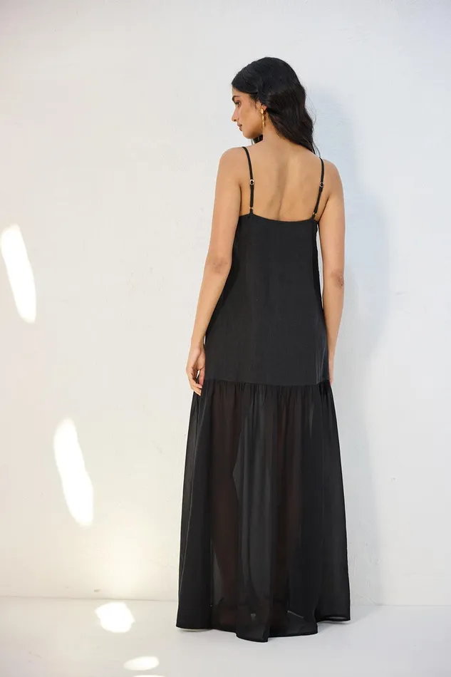 VRG GRL Nora Maxi Dress Black Women MidiMaxi Dresses