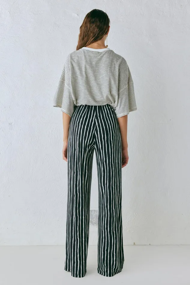VRG GRL Rieti Pants Black Stripe Women Sets