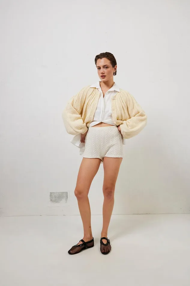 VRG GRL Riley Knit Cardigan Cream Women JumpersSweaters VRG GRL Riley Knit Cardigan Cream Women JumpersSweaters