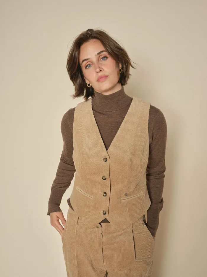 Waistcoats MOS MOSH Women MMCeris Joana Vest Tannin