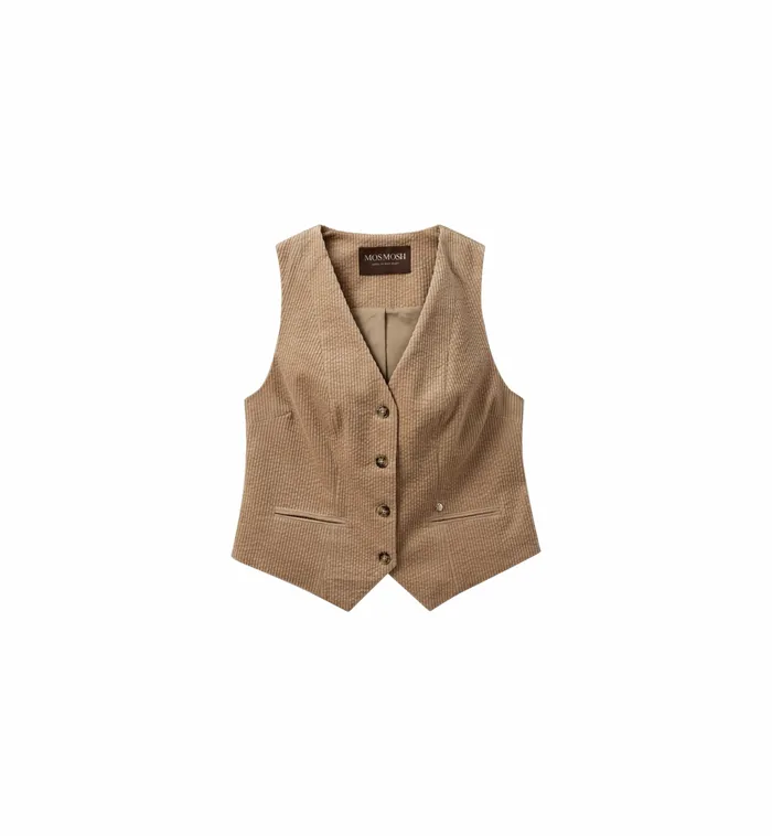 Waistcoats MOS MOSH Women MMCeris Joana Vest Tannin
