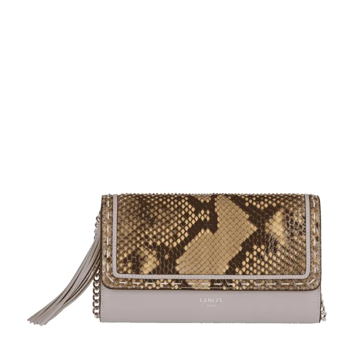 Wallet Chain Multico Grey Mauve Women Lancel The Exotics