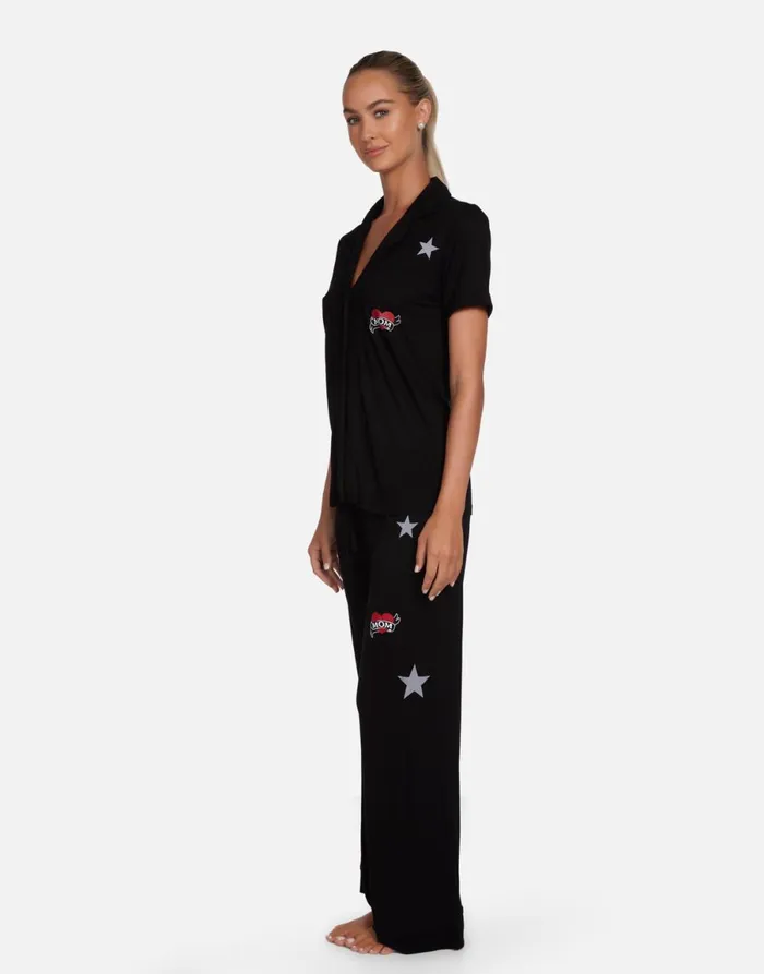 Waverly Rocker Teddy Black Women039s Lauren Moshi Short Sleeve