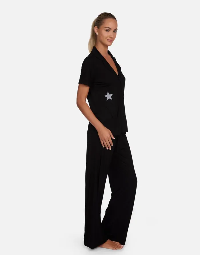 Waverly Rocker Teddy Black Women039s Lauren Moshi Short Sleeve