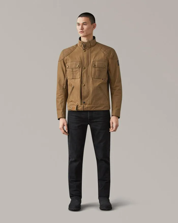 Waxed Jackets Men Belstaff Brooklands Motorcycle Jacket Sand Waxed Jackets Men Belstaff Brooklands Motorcycle Jacket Sand