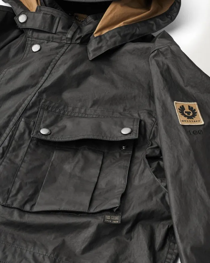 Waxed Jackets Men Belstaff Centenary Field Jacket Black British Khaki