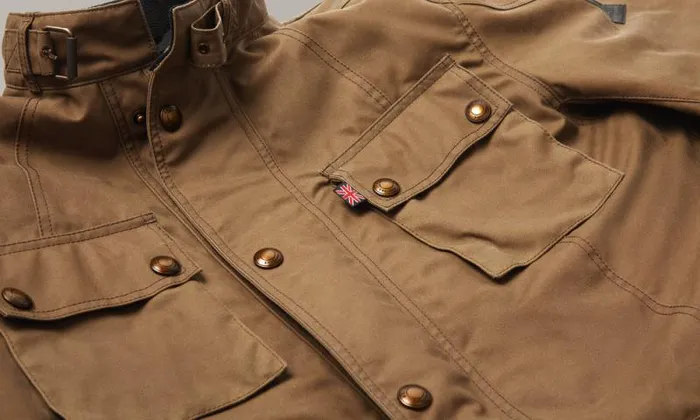 Waxed Jackets Men Belstaff Crosby Motorcycle Jacket Sand