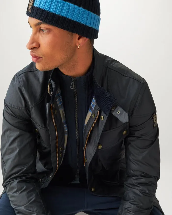 Waxed Jackets Men Belstaff Fieldmaster Jacket Dark Navy