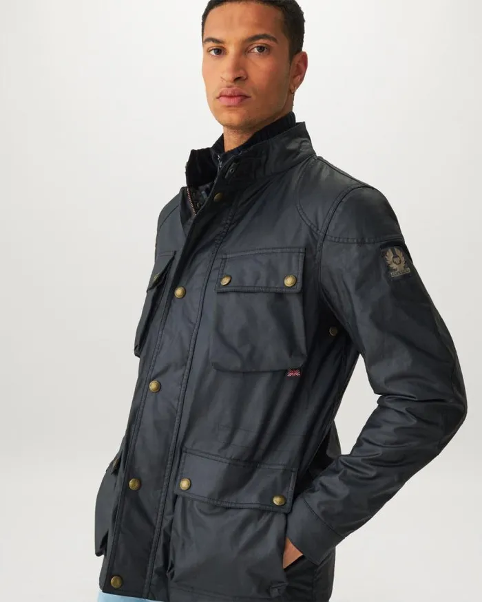 Waxed Jackets Men Belstaff Fieldmaster Jacket Dark Navy