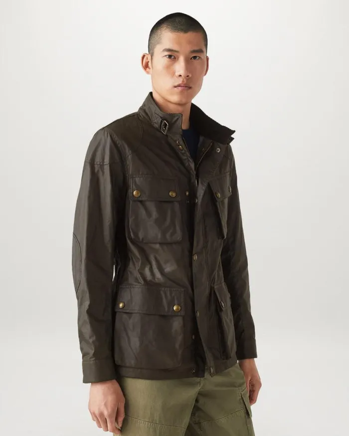Waxed Jackets Men Belstaff Fieldmaster Jacket Faded Olive