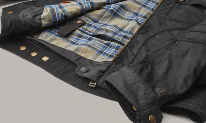 Waxed Jackets Men Belstaff Roberts Motorcycle Jacket Black