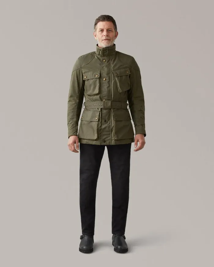 Waxed Jackets Men Belstaff Trialmaster Motorcycle Jacket Olive Green Waxed Jackets Men Belstaff Trialmaster Motorcycle Jacket Olive Green