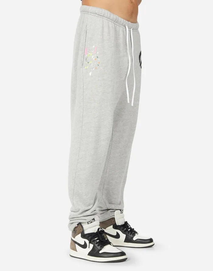 Whitmore Airbrush Peace Heather Grey Graffiti Splatter Men039s Lauren Moshi Bottoms