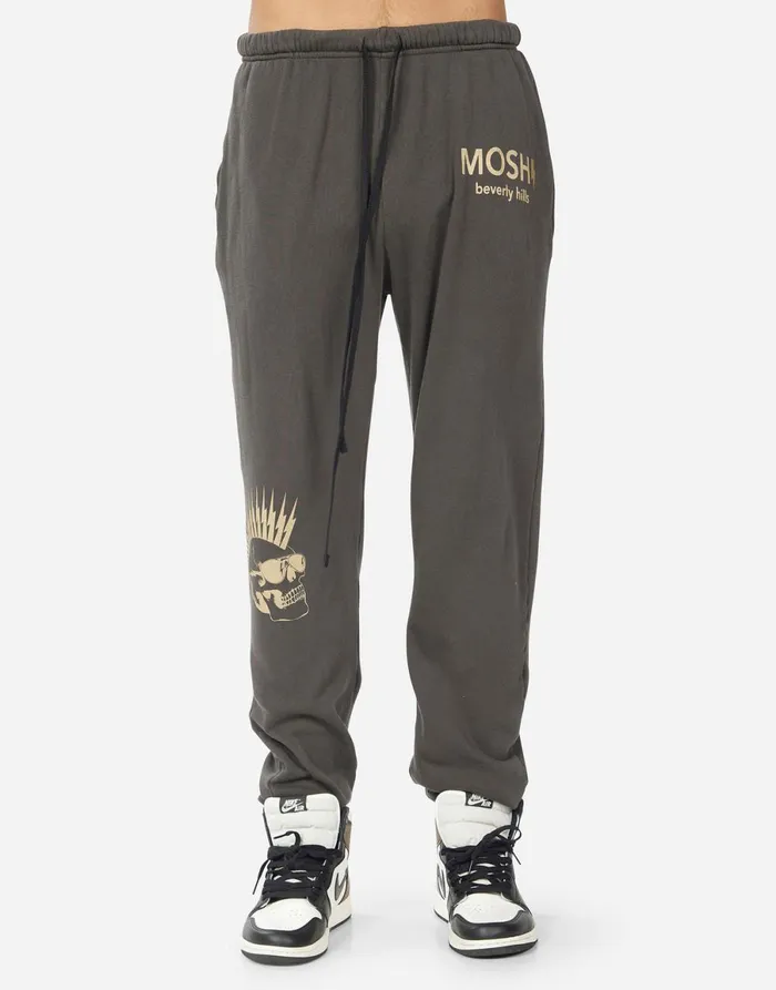 Whitmore Moshi Lightning Skull Vintage Black Men039s Lauren Moshi Bottoms