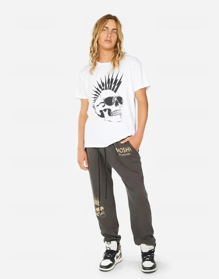 Whitmore Moshi Lightning Skull Vintage Black Men039s Lauren Moshi Bottoms