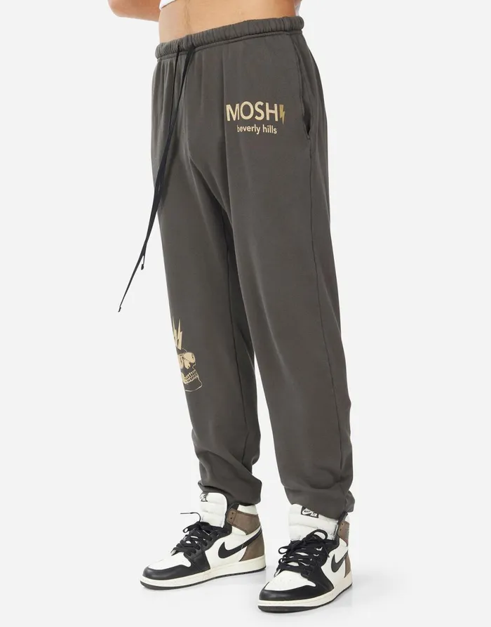 Whitmore Moshi Lightning Skull Vintage Black Men039s Lauren Moshi Bottoms