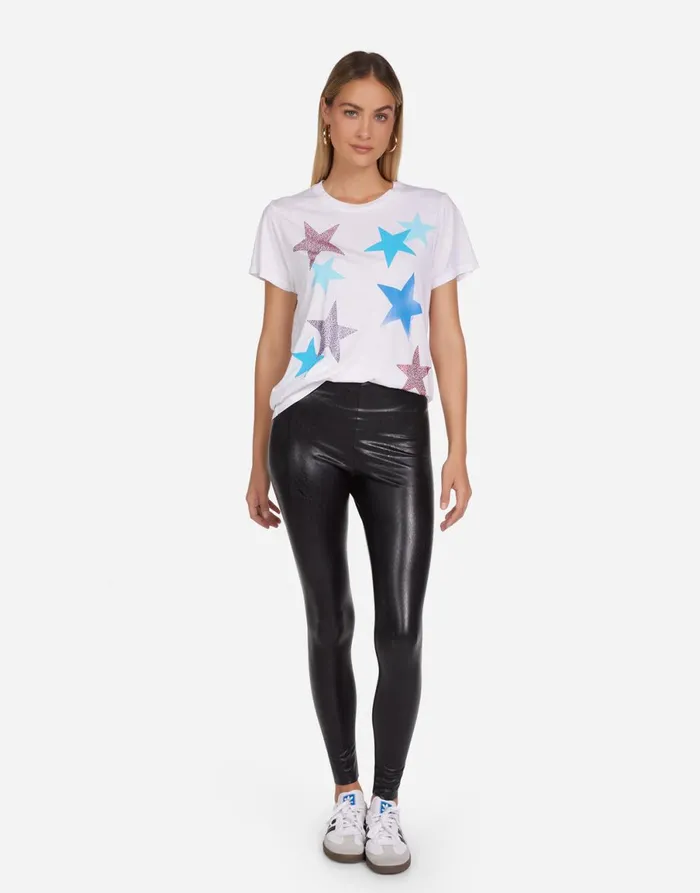 Wolf Color Crystal Multi Stars White Women039s Lauren Moshi Short Sleeve