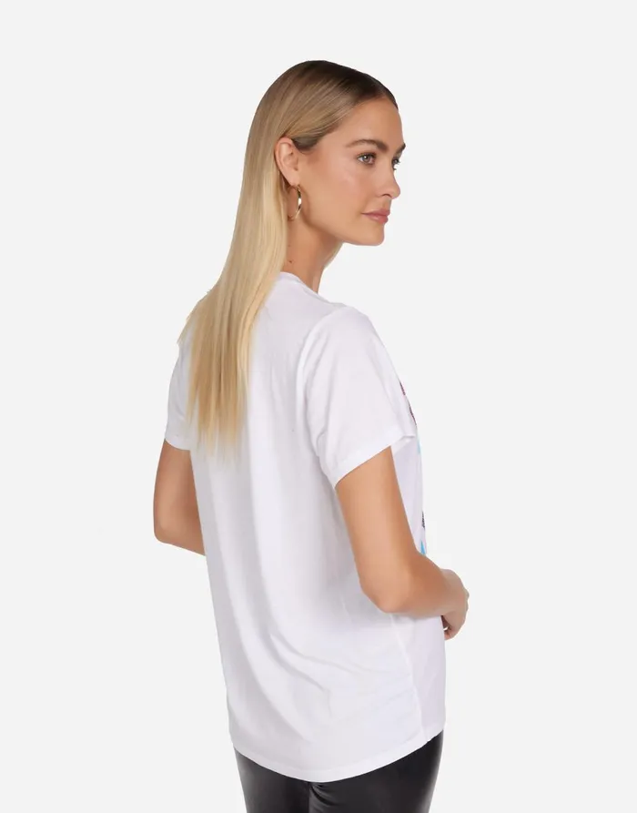 Wolf Color Crystal Multi Stars White Women039s Lauren Moshi Short Sleeve