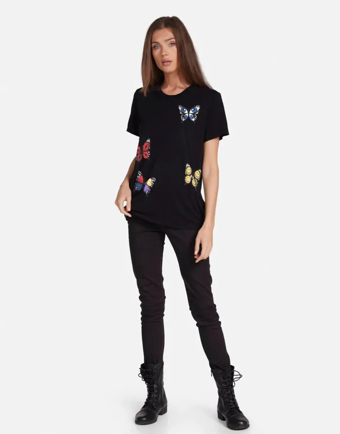 Wolf X Butterfly Black Women039s Lauren Moshi Short Sleeve