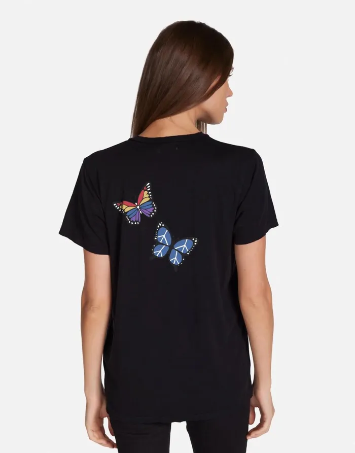Wolf X Butterfly Black Women039s Lauren Moshi Short Sleeve