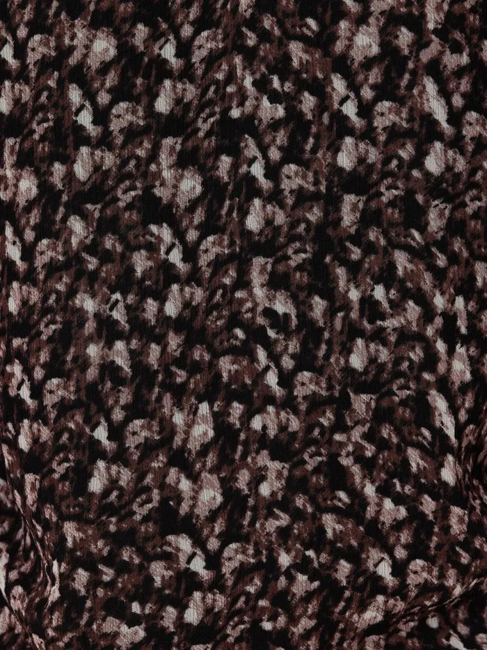 Women Abstract Leopard Top Brown Jigsaw Shirts and Tops