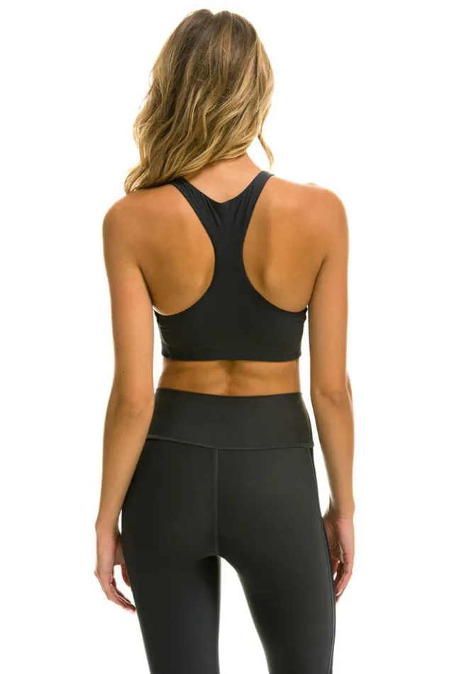Women Activewear Aviator Nation COLOR BLOCK RACER SPORTS BRA 8211 TITANIUM Women Activewear Aviator Nation COLOR BLOCK RACER SPORTS BRA 8211 TITANIUM